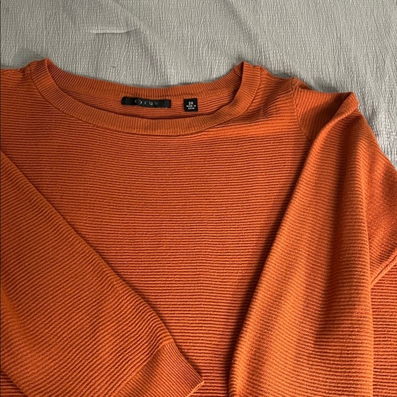 Cyrus Vibrant Orange Crew Neck Sweater - Picture 5 of 5